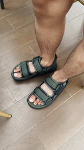 SAOKI - Sandal Slop Pria Wanita Traveling Sendal Gunung Slip On Arta Army