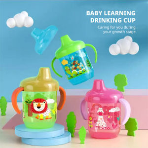 250ml Kid Water Cup with Lid for Baby Sippy Training Cup for Kid Leak-proof Water Bottle with Handle