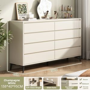 ZHUOHE | French Style Home Storage Cabinet Cream Drawers