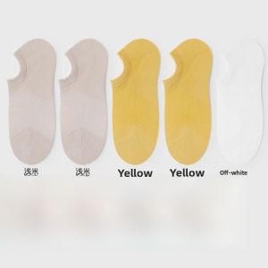 Miiow | Breathable Mesh Anti-slip Womens Socks No Heel Slipping Odor Control Short Invisible Socks Cat Person Brand Sweet Style Bamboo Fiber