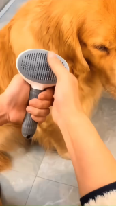 Phụ kiện chó mèo lược chải lông mèo lược nút bấm lớn cây gỡ rối lông chó mèo giảm rụng dễ dùng