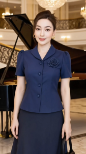 Áo Kiểu Công Sở Thời Trang ANA Mode Chất Liệu Cotton Lạnh Cao Cấp Đi Tiệc Quà Tặng Mẹ AK25VHC05