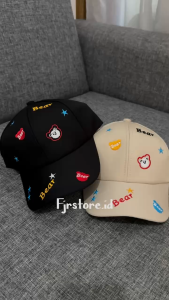 Topi Baseball Anak Laki-Laki dan Anak Perempuan Motif Bordir Star Bintang Bear Kekinian ala Korea