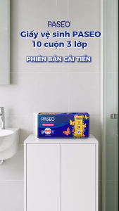 [DEAL SỐC BLACKFRIDAY] Thùng 10 Lốc Giấy Vệ Sinh Paseo 10 Cuộn 3 Lớp Mềm Mịn Tan Được Trong Nước - Không Gây Tắc Nghẽn
