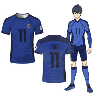Bandai | ISAGI 3D Print Sports Quick-dry Breathable Men T-Shirt Anime Cosplay Harajuku Football Team Training Parent-child Short Sleeve