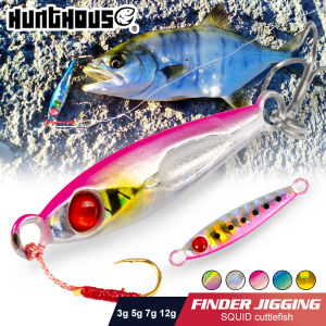 HuntHouse Metal Jig Micro Jig Slow Fall Fishing Lure 46mm 12g Jigging Lures Origin Hook Biat For Aji Fish Jack Eye Finder LW809