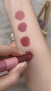 4 Colors In 1 Matte Lipstick Velvet Rose Purple Lip Tint Combo Long Lasting Non-stick Cup Lip Gloss