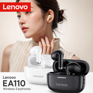 Lenovo | Hot Lenovo EA110 Earphones Wireless Bluetooth 5.4 Headphones Hifi Sound ENC Call Noise Reduction Gaming Sports Earbuds With Mic