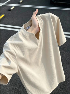 ZHUOCAN | Beige Vintage Style Breathable Linen T-shirt