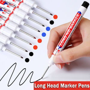 3pcs Multifunction Long Head Woodworking Marker Pen Suitable for Deep Hole Ceramic Tile Lengthened Punching Marker