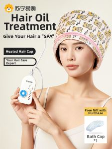 Heating Cap Steam Hair Treatment Womens Home Use Electric Heat Hair Care Professional Deep Conditioning Cap Oil Treatment