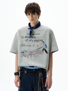 MADWITCH | American Fun Printed Youth Style Loose T-Shirt