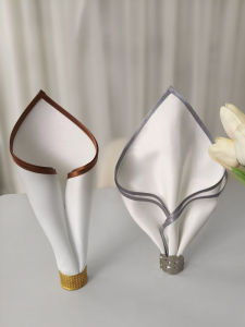 Bộ Đồ Ăn Trưa Sang Trọng Phong Cách Trung Hoa Không Rụng Lông Tay Cầm Bằng Vải Polyester Chất Lượng Cao Dùng Cho Khách Sạn Và Nhà Hàng