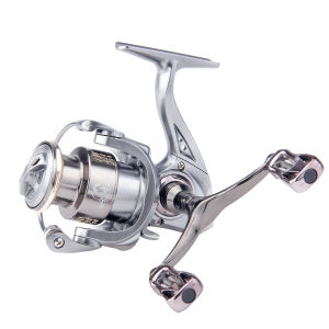 HAUT TON SLIVER WINDS SPINNING FISHING REEL 13 BB 5.2:1Gear Ratio Max Drag14Lb Metal Spool Ultra Light Double Arms Sliver Color