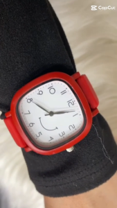 Sophie and Basty Cloud-Soft Square Aesthetic Watch - Minimalist Daily Timepiece - Matte Silicone - Pastel Collection