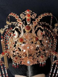 เครื่องประดับผมแต่งงาน Phoenix Crown สไตล์วินเทจโลหะผสมกิ๊บพู่ Headwear < Ne1> เครื่องประดับสดใหม่ปีใหม่