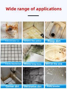 MONLEYTA | Powerful Tile Floor Cleaner Yellow Stain Removal Polishing Cement Putty Powder Bathroom Toilet Cleaning Liquid