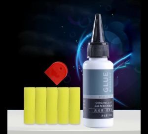 Professional Table Tennis Glue Set Water-based Glue VOC Free Ping Pong Rubber Adhesive with Brush for Racket Tennis Paddle Glue