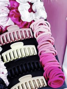 Pink Hair Accessories for Woman Set Ponytail Holders Variety Hair Clips Hair Scrunchies HairBands Scrunchy HairTies