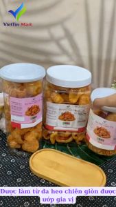 150g Da heo cháy tỏi giòn ngon lon pet