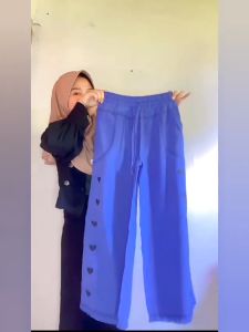 TERBARU CELANA JEANS BONGE DAN JEJE BORDIR MOTIF LOVE // CELANA JEANS RAWIS JUMBO PANJANG WANITA // Kulot Jeans Love Wanita Pinggang Alami Motif Cinta