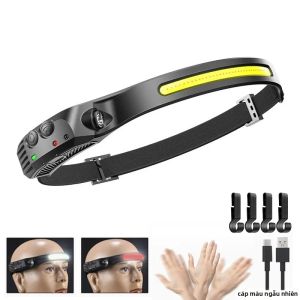 XIWANGFIRE | Đèn Pha LED Cảm Biến Có Thể Sạc Lại Bằng USB Đèn Pha COB Chống Nước Để Câu Cá Cắm Trại Làm Việc Với Công Tắc Cao/trung Bình/thấp
