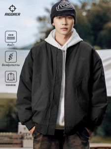 Rigorer | Áo Khoác Bomber Cổ Béisbol Form Rộng Chống Thấm Nước