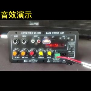 🇵🇭 D10-Ⅱ With Display 8-12 Inch Speaker 220V 12V 24V Digital Bluetooth Stereo Amplifier Board Subwoofer