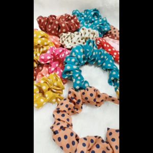 BANDO POLKADOT - bando korea polkadot puff headband ruffle kerut accessories awan aksesoris satin murah