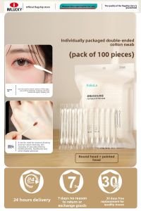 IMLUCKY | Disposable Dual-End Ear and Makeup Cleaning Swabs