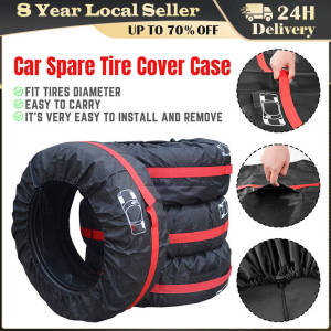 4Pcs Universal Auto 13-20 Inch Car Spare Tire Cover Case Polyester Tires Storage Bag Carrier Tyre Wheel Protector Waterproof