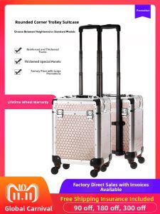 Large Capacity ALUBOX Tool Chest with Handle Beauty Nail Art Supplies Storage Box Embroidery Tools Organizer Professional Use