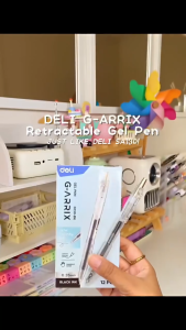 Deli 0.35mm Ballpen Quick-drying Gel Pen Full Needle Tube (black) 1pc EG130-BK Stationery School Supplies