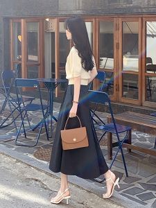 PIAOYA | Womens Interview Elegant Noble Style French Umbrella Over-the-knee Half Skirt