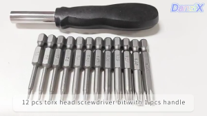 8/12Pcs Hollow Torx Bits Hex Shank S2 Magnetic Precision Hollow Batch Head T5-T40 Hex Shank Bits