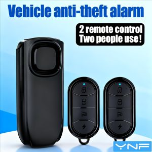 YNF 113dB High Volume Vibration Sensing Bike Security Alarm Equipped With Remote Controller Convenient to Arm or Disarm