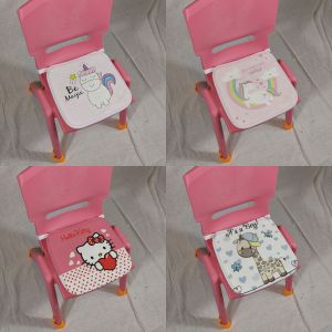 เบาะรองนั่งลายการ์ตูนสีชมพูเป็นมิตรกับสิ่งแวดล้อมสำหรับเด็กผู้หญิงเบาะรองนั่งเก้าอี้ไม้แท้เบาะรองนั่งเบาะรองนั่งก้นสำหรับนักเรียนประถมเด็กอนุบาล