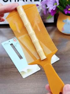 Double Sided Lice Comb Ultra Dense Teeth Flea Comb Dandruff Removal Bamboo Joint Comb