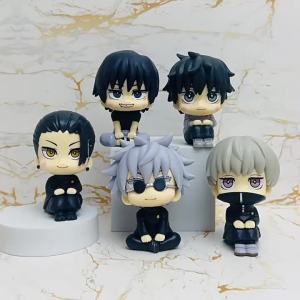 5Pcs/set Jujutsu Kaisen Cute Yuji Itadori Gojo Satoru Q Ver. PVC Action Figures Anime Figure Model Toys Collection Doll Gift