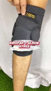 Kneepad Futsal Ayres Elbowpad Deker Pelindung Siku Lutut Kiper Olahraga Volly Sepakbola Hitam Putih