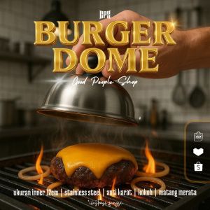 Burger Dome Melting Dome Basting 14cm Stainless Steel Kuat Murah Melelehkan Keju