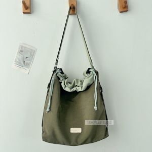 Large Capacity Drawstring Tote Bag Womens Double Shoulder Backpack Commuting Class Crossbody Bag Travel Backpack