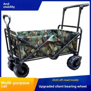 Portable Folding Home Use Shopping Cart Children Hand-Pulled Cart Camping Outdoor Activities Luggage Hand Truck Fishing Cart