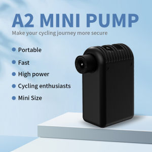 HOMEFISH Portable Pocket Bike Pump Electric Air Pump Rechargeable Compressor Tire Inflator For Bicycle Pump Color:black