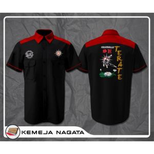 Kemeja-Bordir-PSHT kemeja-hitam-bordir Kemeja-psht Baju-psht-bordir Hem-psht-bordir hem-pria kemeja-motif-PSHT-Fighter Kemeja-lis-merah kemeja-pendek Hem-pendek-pria Hem-nagata-bordir