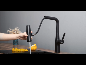 Vòi rửa chén bát Kluger Rain Series KLF0018B kéo rút đa chế độ dòng chảy dạng mưa xịt tia
