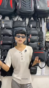 Tas Slempang 3in1 PEGE Callan Exclusive Black Tas Tangan Pria Clucth bag Waterproof - PG 9130