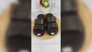 Sendal Kulit Pria Terbaru sendal jepit Dan Slop Ban Dua Size 38-43 Sandal Pria Lebaran 2025