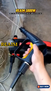 REAIM 4800W Pressure Washer Turbo Heavy Duty Portable 8000KPA Car Cleaner Machine with Pressure Gauge Water Spray for Car Wash