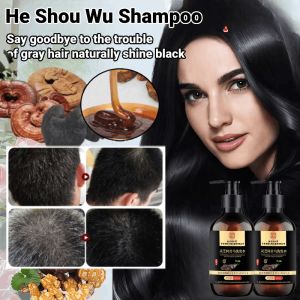 He Shou Wu Shampoo Natural Cover White Hair Grow Black Hair Hair Wash Repair Hair Damage Shampoo